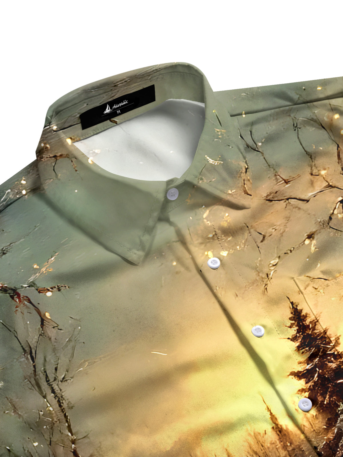 Winter Christmas Skating Men's Pocket Long Sleeve Shirts