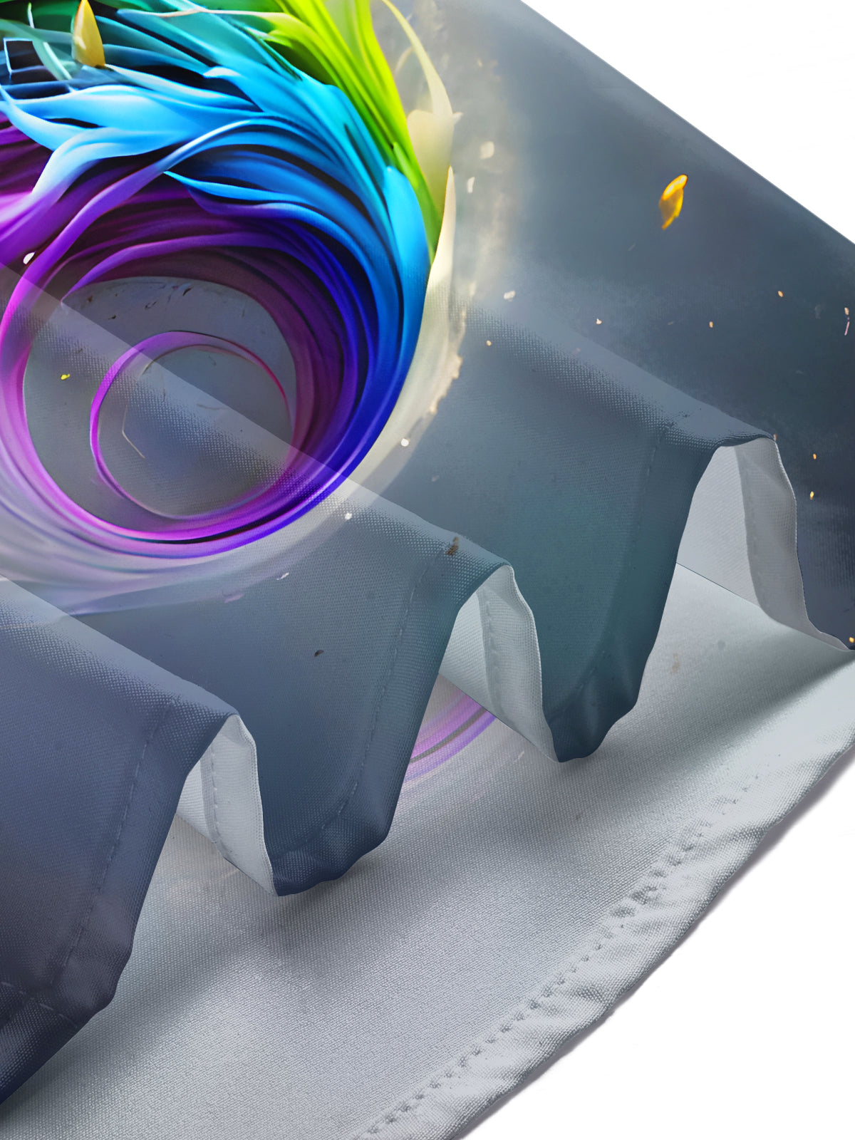 Tie Dye Flowing Rainbow Birds Men's Pocket Long Sleeve Shirts