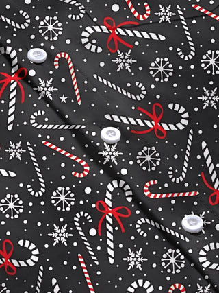 men's Christmas long sleeve flat lay shirt
