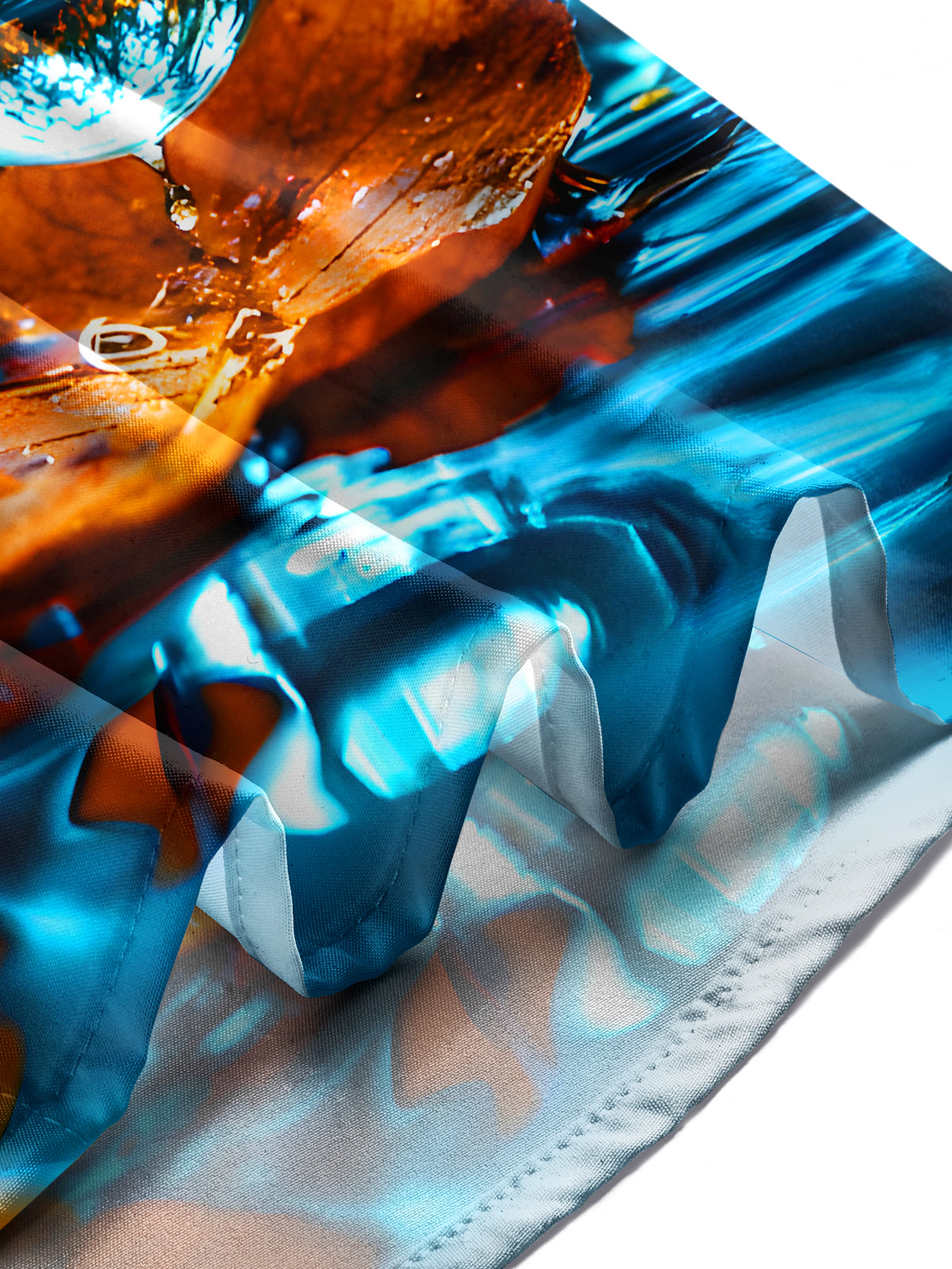 Autumn Leaves Water Drop Boat Men's Pocket Long Sleeve Shirts