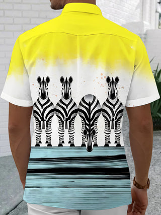 men's ombre effect shirt back view