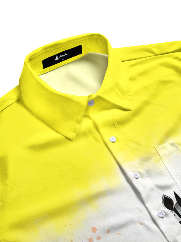 men's color fade shirt side view
