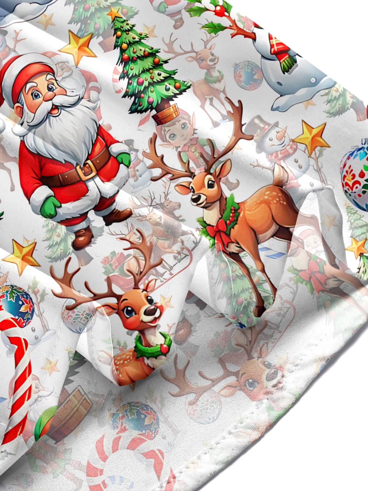 Christmas Print Men's Pocket Long Sleeve Shirts