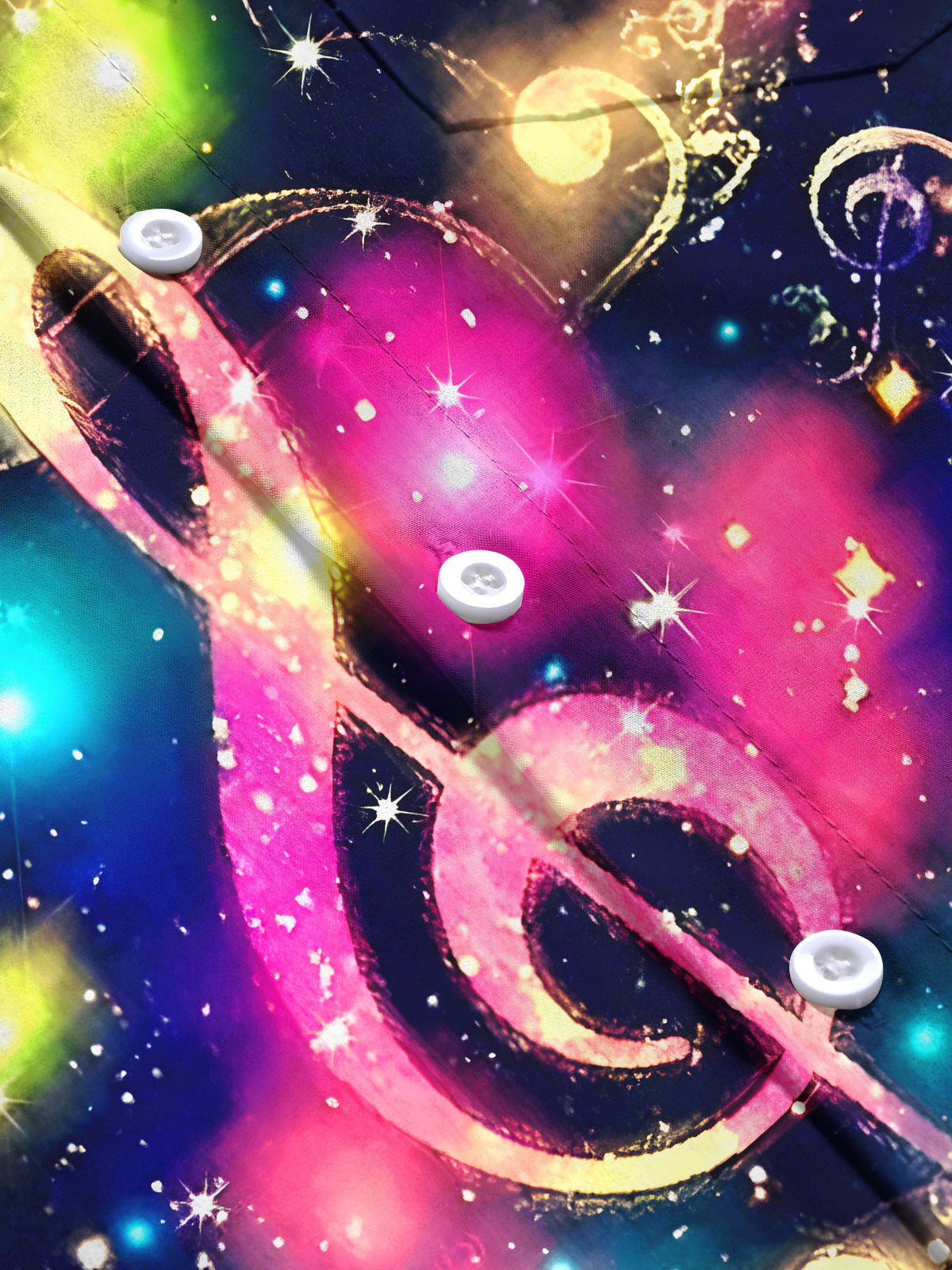 Christmas Musical Note Men's Pocket Long Sleeve Shirts