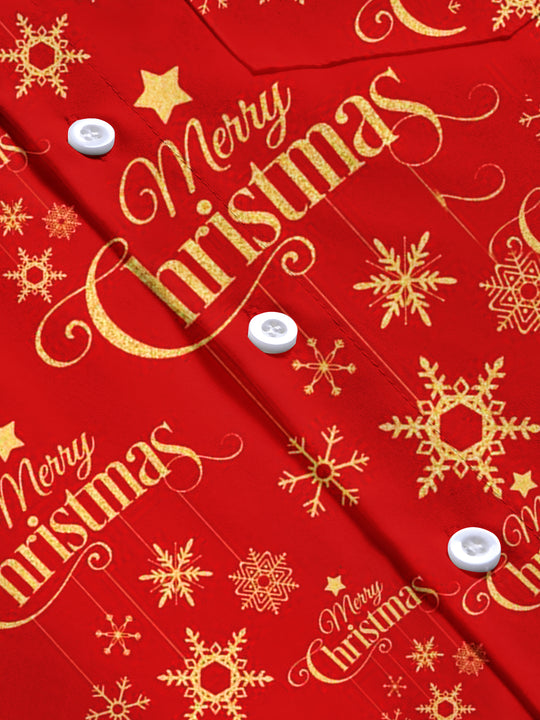 Men's festive long sleeve shirt side view