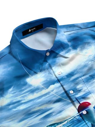men's tropical shirt side view