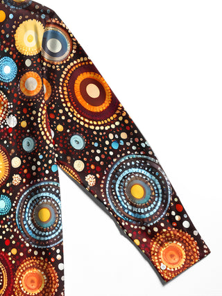 men's printed long sleeve flat lay shirt