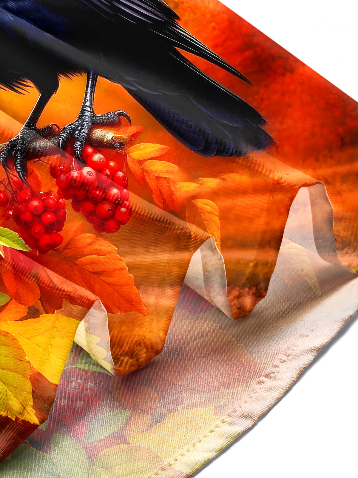 Autumn Bird Crow Men's Pocket Long Sleeve Shirts