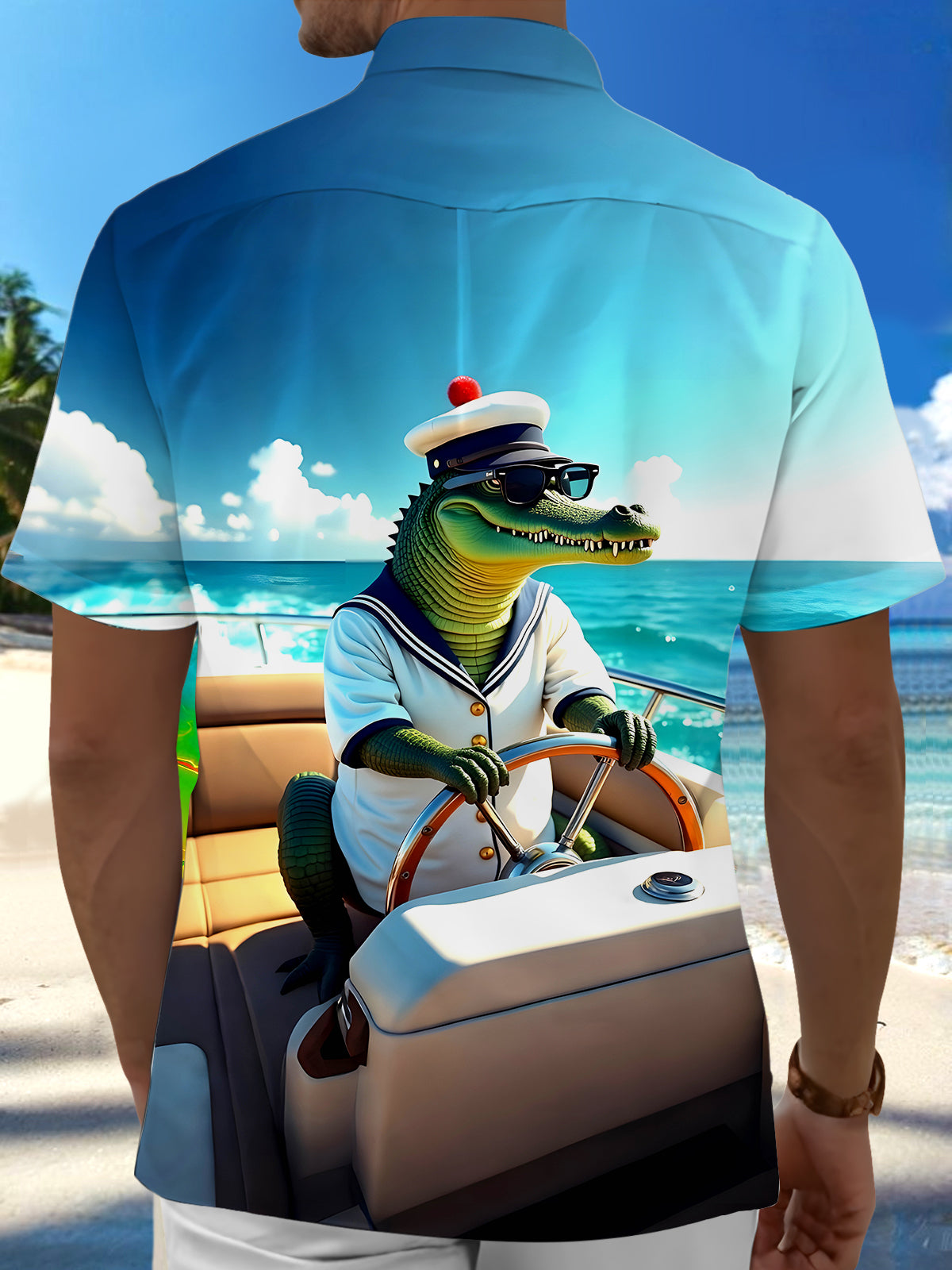 Crocodile Men's Pocket Short Sleeve Shirts