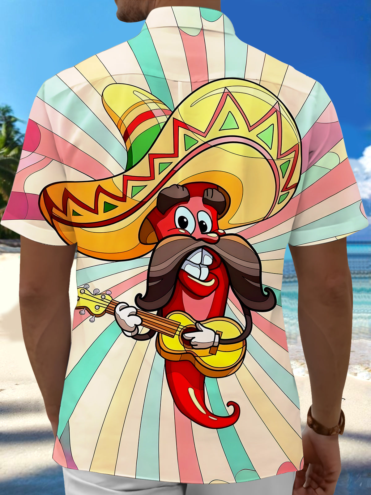 Music Men's Pocket Short Sleeve Shirts