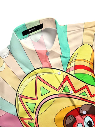 men's rock pattern shirt side view