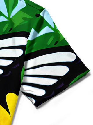 men's Hawaiian shirt close-up short sleeve