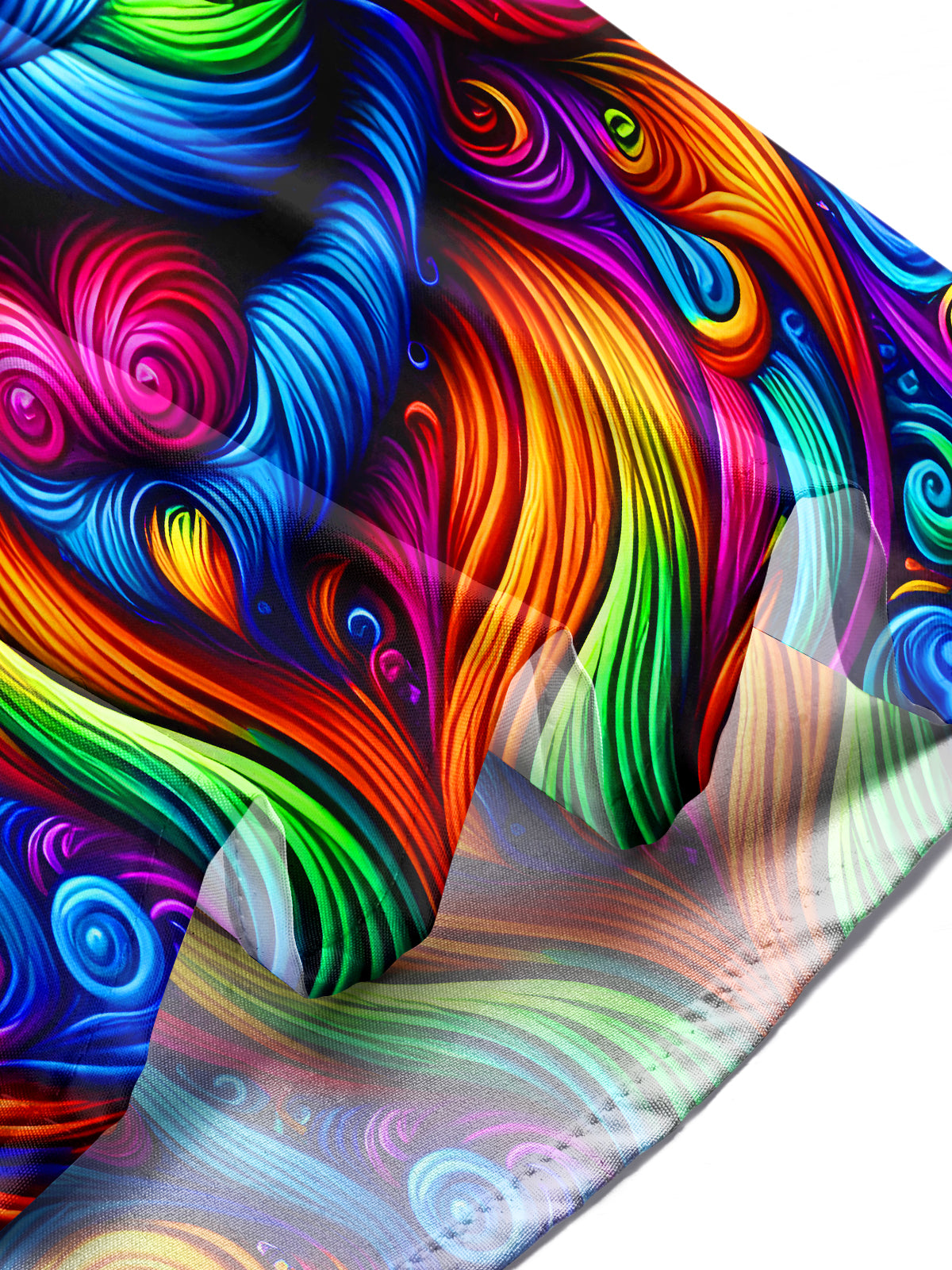 Colorful Puppy Swirl Men's Pocket Short Sleeve Shirts