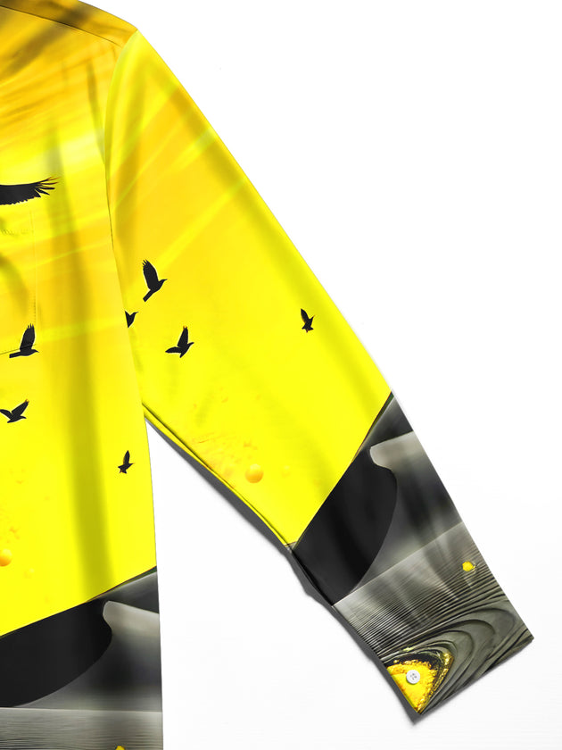 men's printed shirt close-up full sleeve
