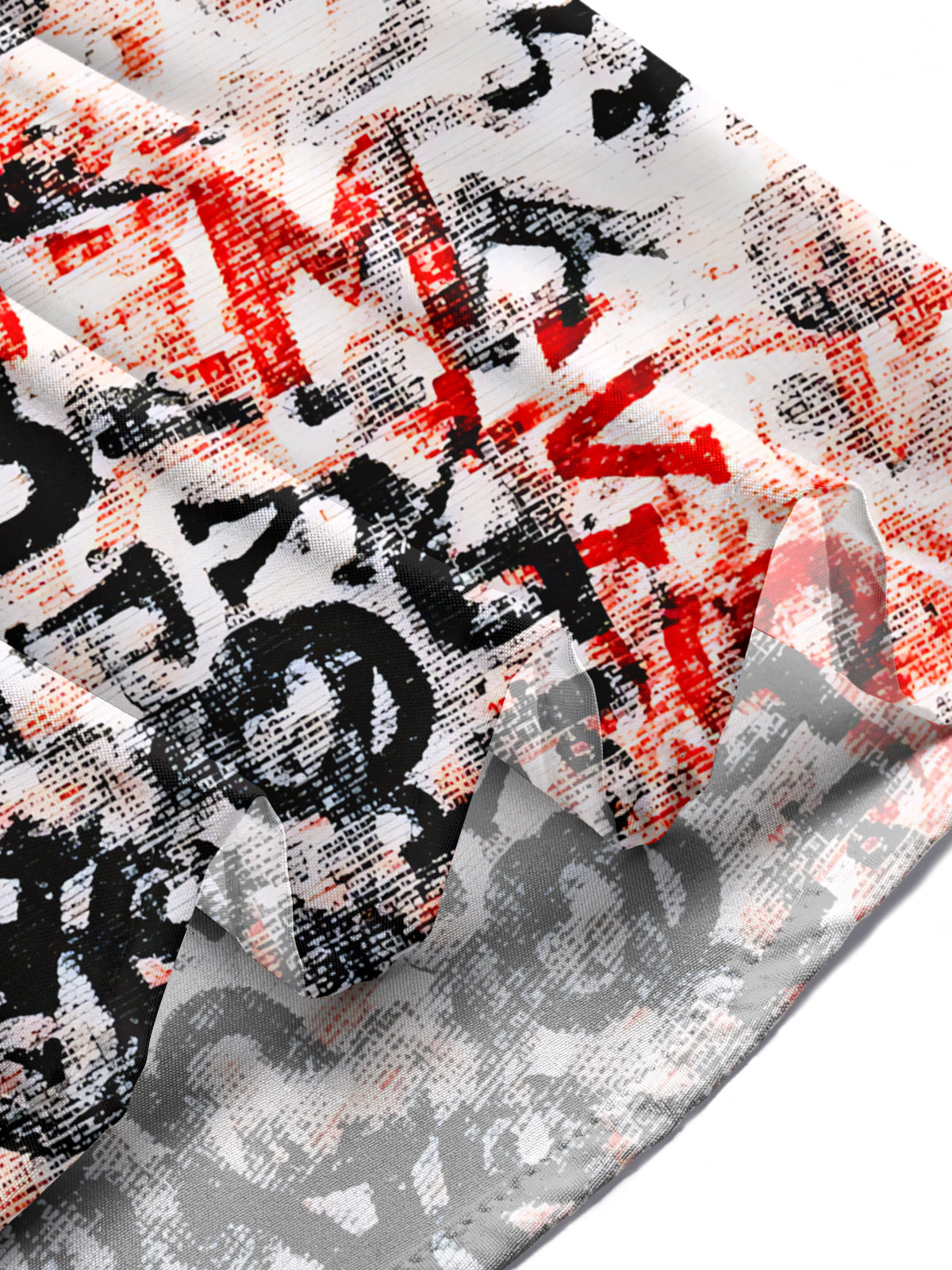 Gradient Letter Print Men's Pocket Long Sleeve Shirts