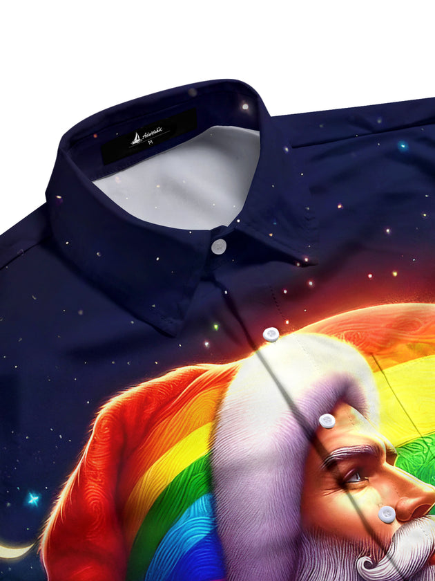 men's festive shirt side view