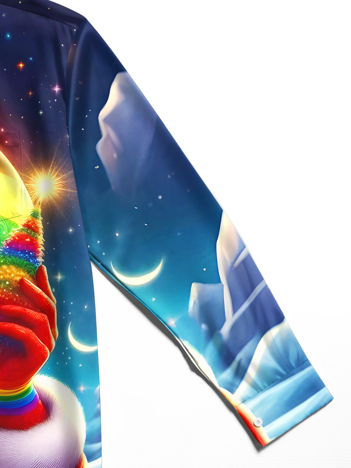 Christmas Santa Claus Men's Pocket Long Sleeve Shirts