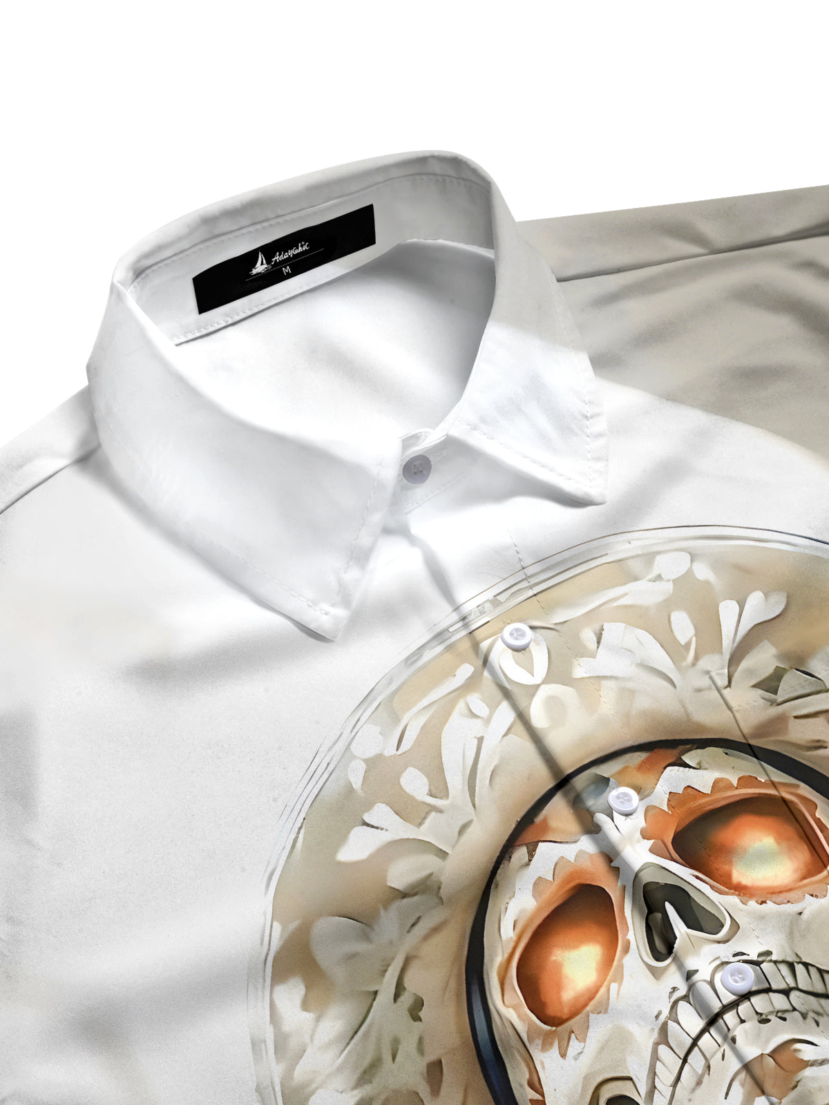 Day Of The Dead Skull Men's Pocket Short Sleeve Shirts