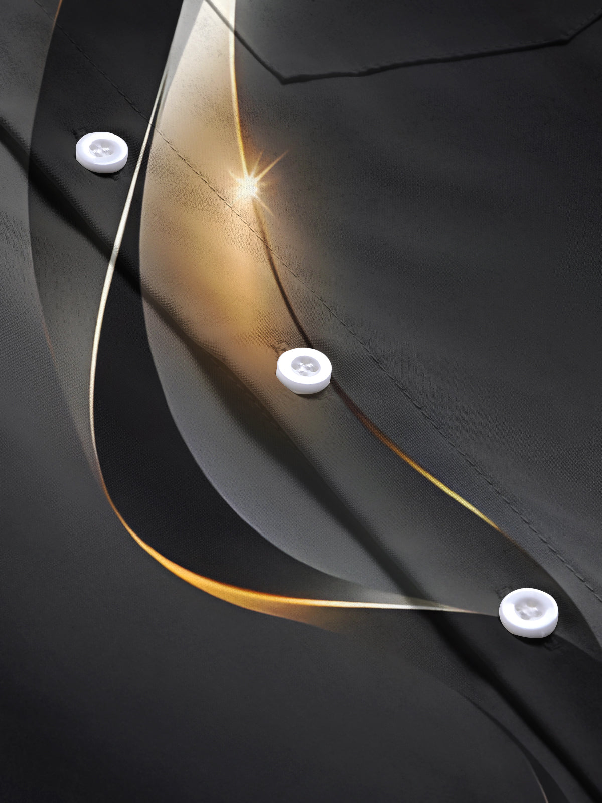 Abstract Men's Pocket Long Sleeve Shirts