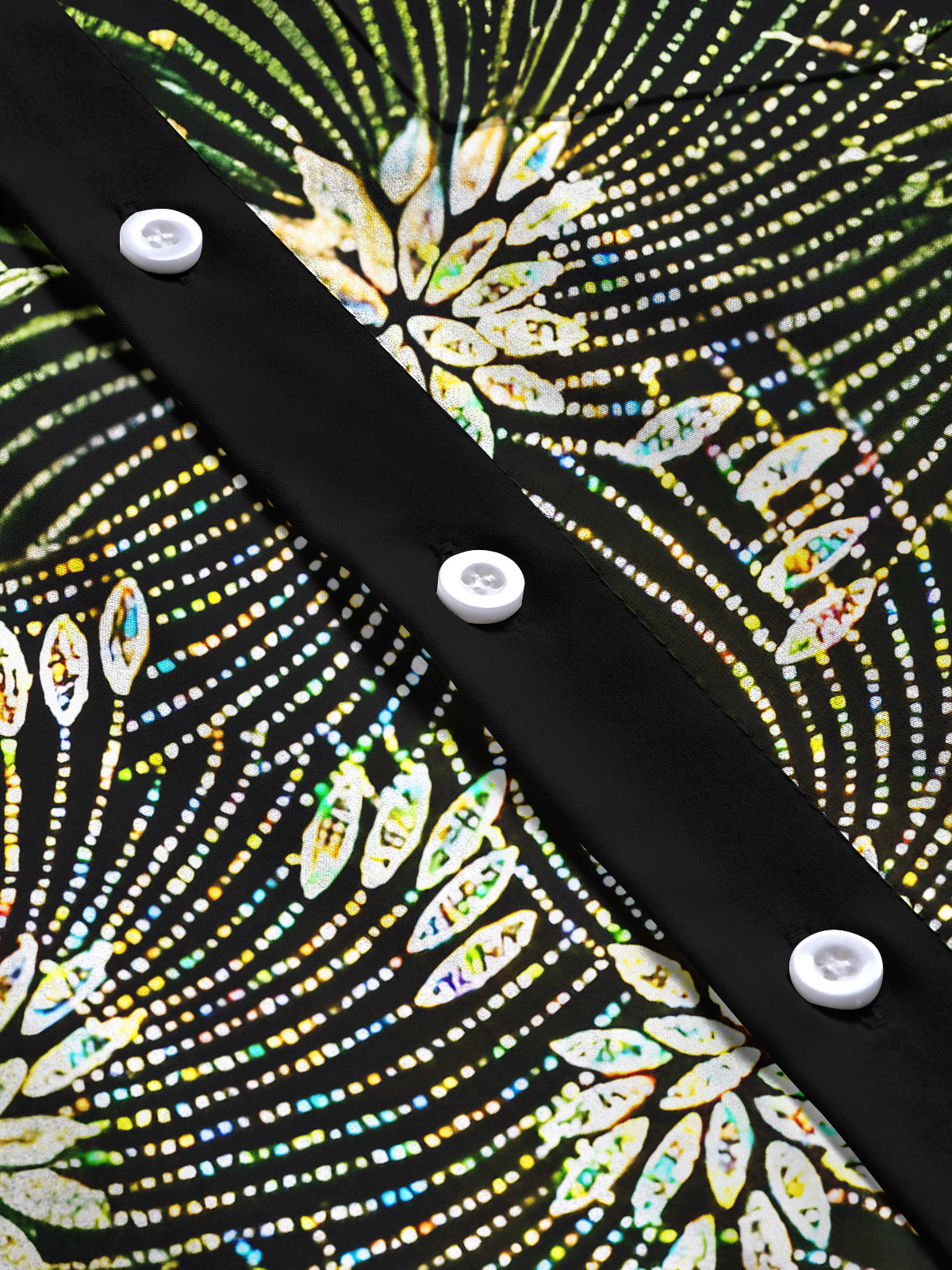 Sparkling Floral Men's Pocket Long Sleeve Shirts