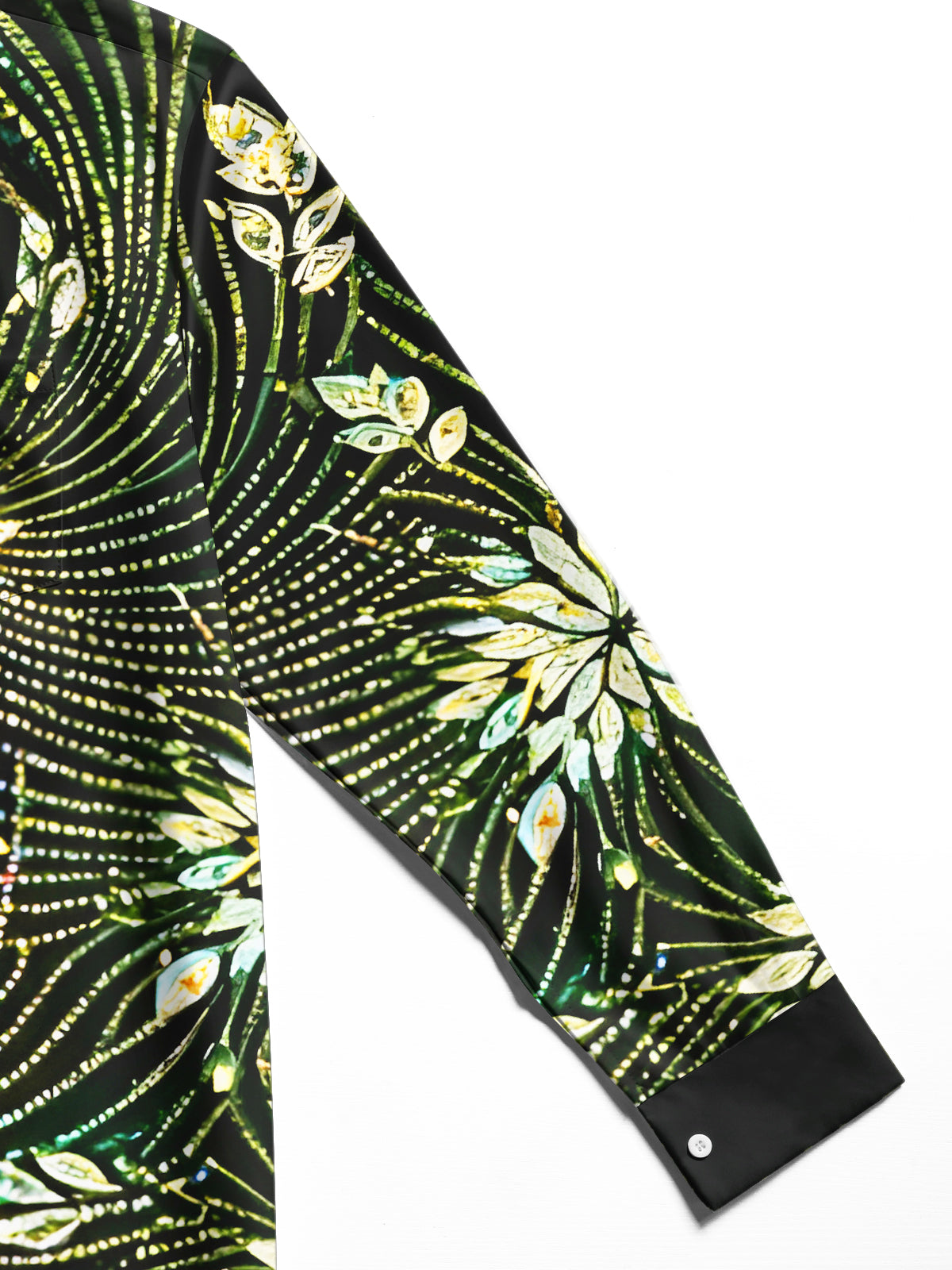 Sparkling Floral Men's Pocket Long Sleeve Shirts