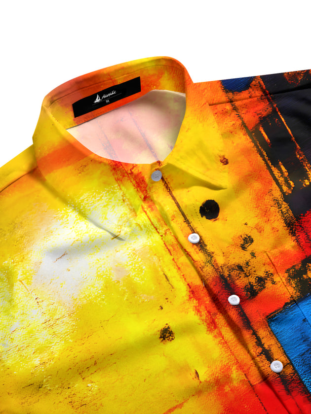 men's tie-dye shirt side view