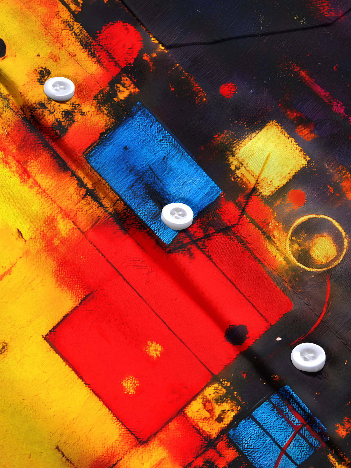 Tie Dye Men's Pocket Long Sleeve Shirts