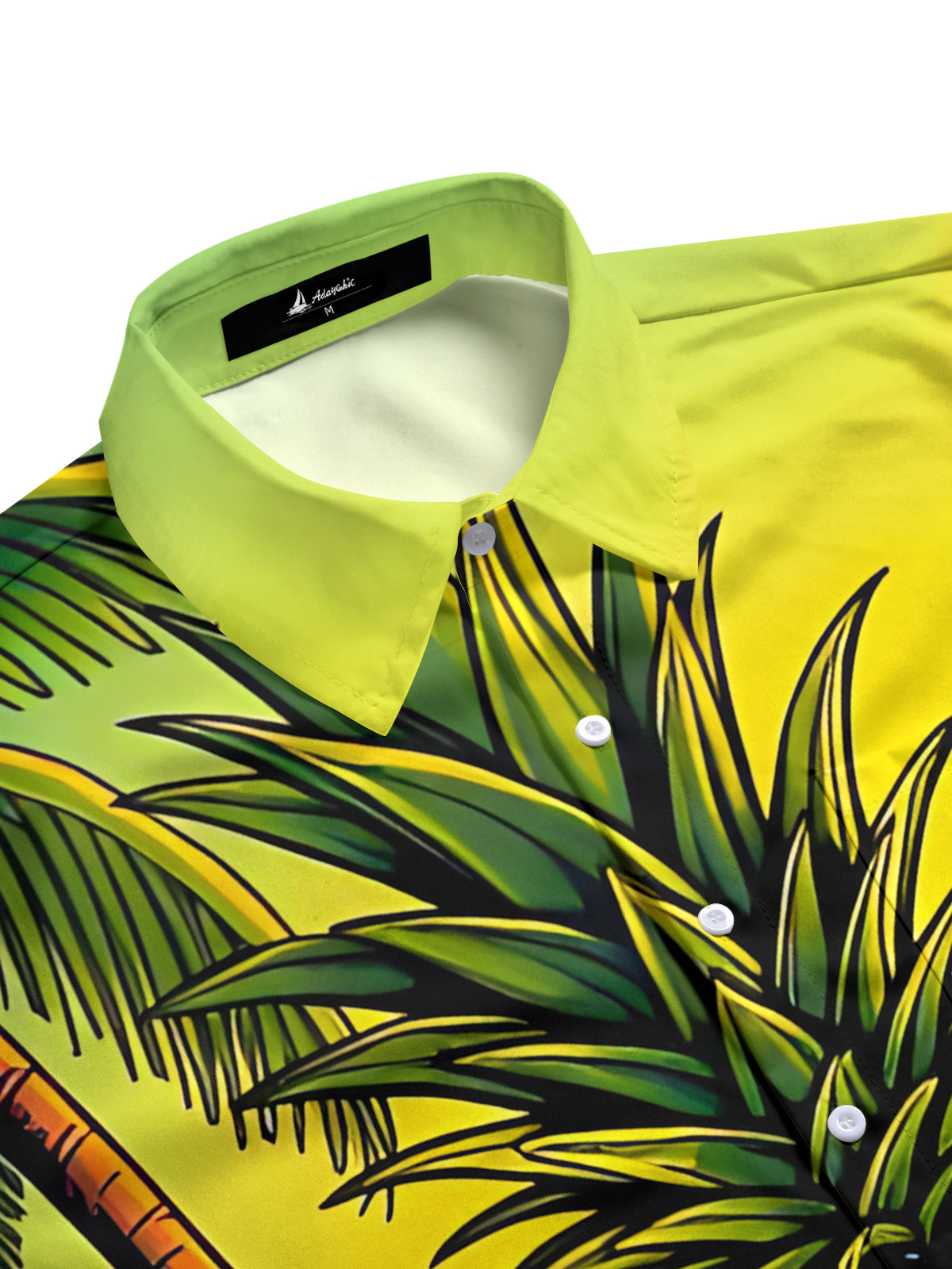 Pineapple Coconut Trees Men's Pocket Short Sleeve Shirts