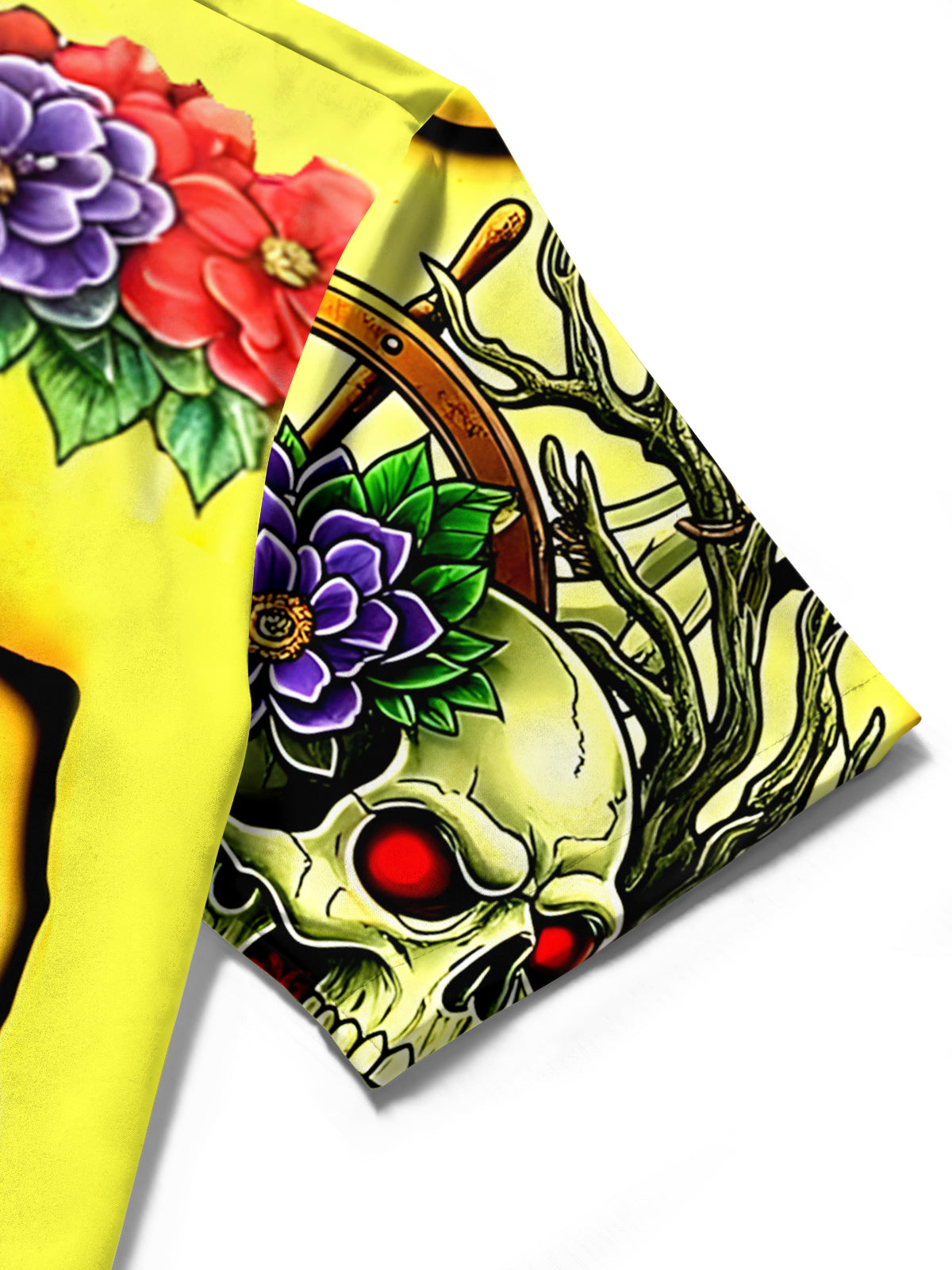 Skull Men's Pocket Short Sleeve Shirts