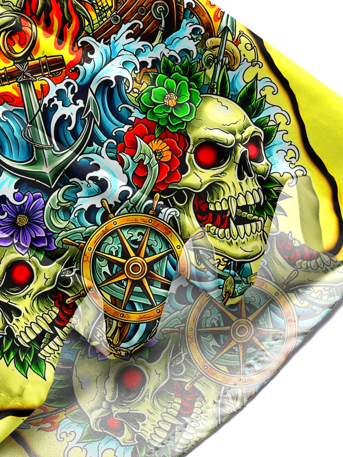 Skull Men's Pocket Short Sleeve Shirts