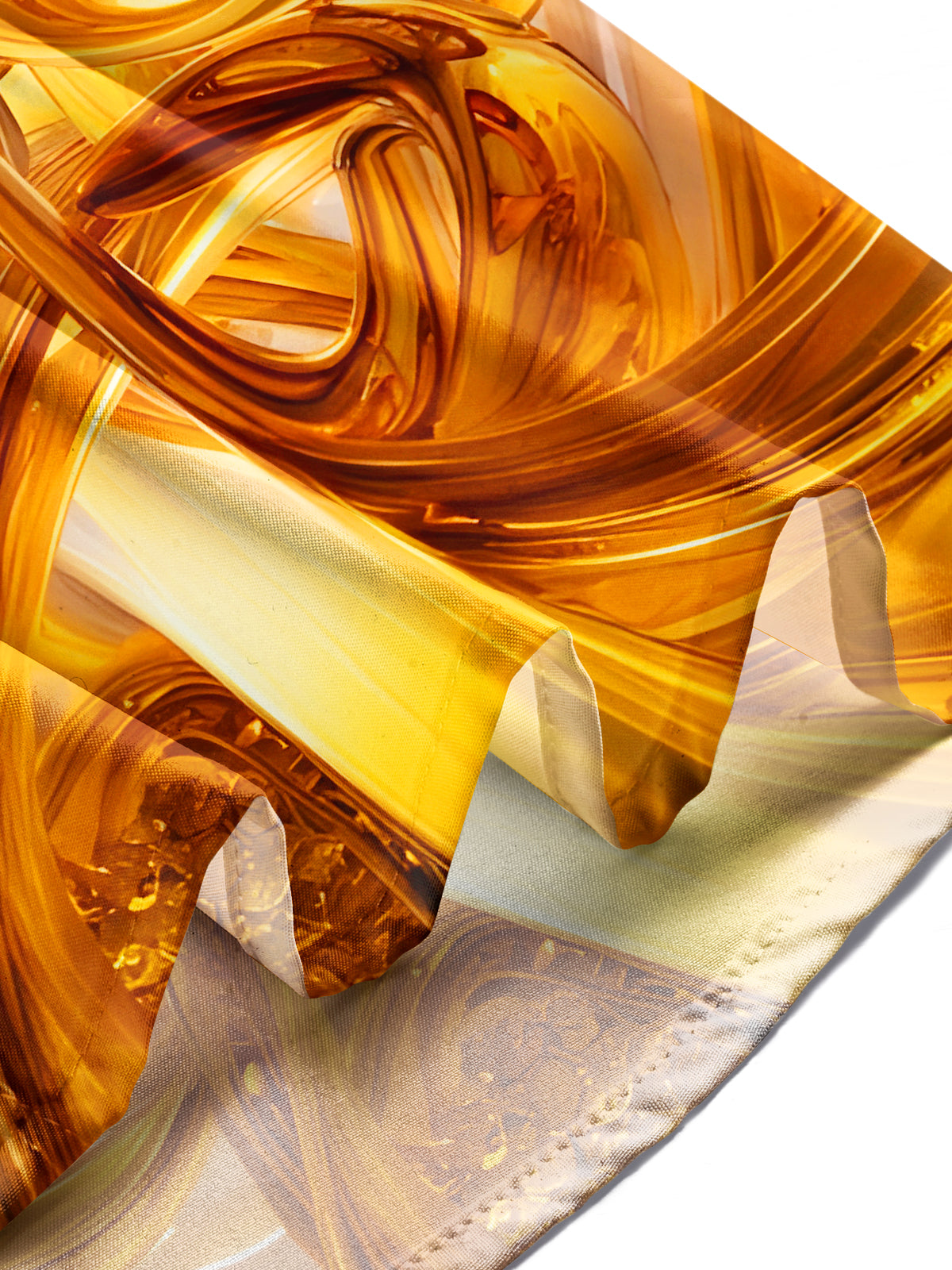 Art Golden Flowing Abstract Geometry Men's Pocket Long Sleeve Shirts