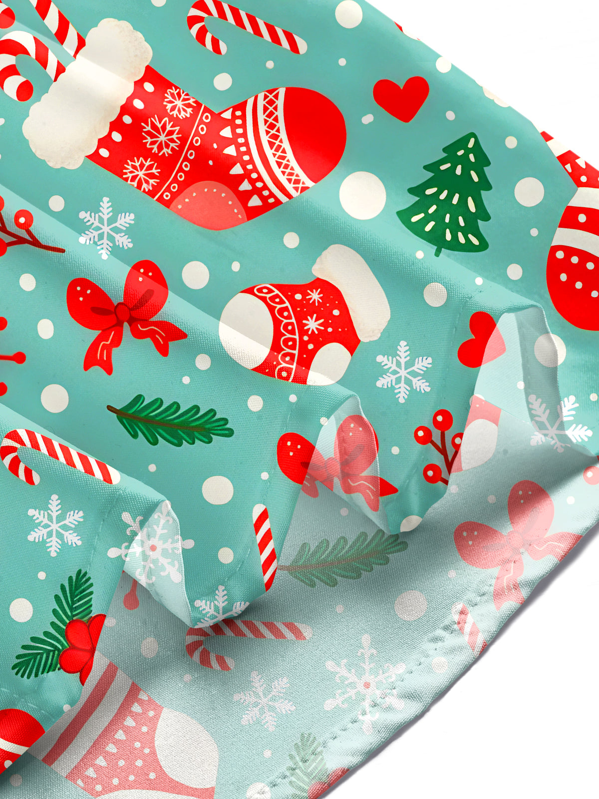 Funny Christmas Socks Snowflakes Men's Pocket Short Sleeve Shirts