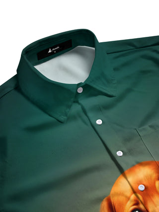 men's pet print shirt side view