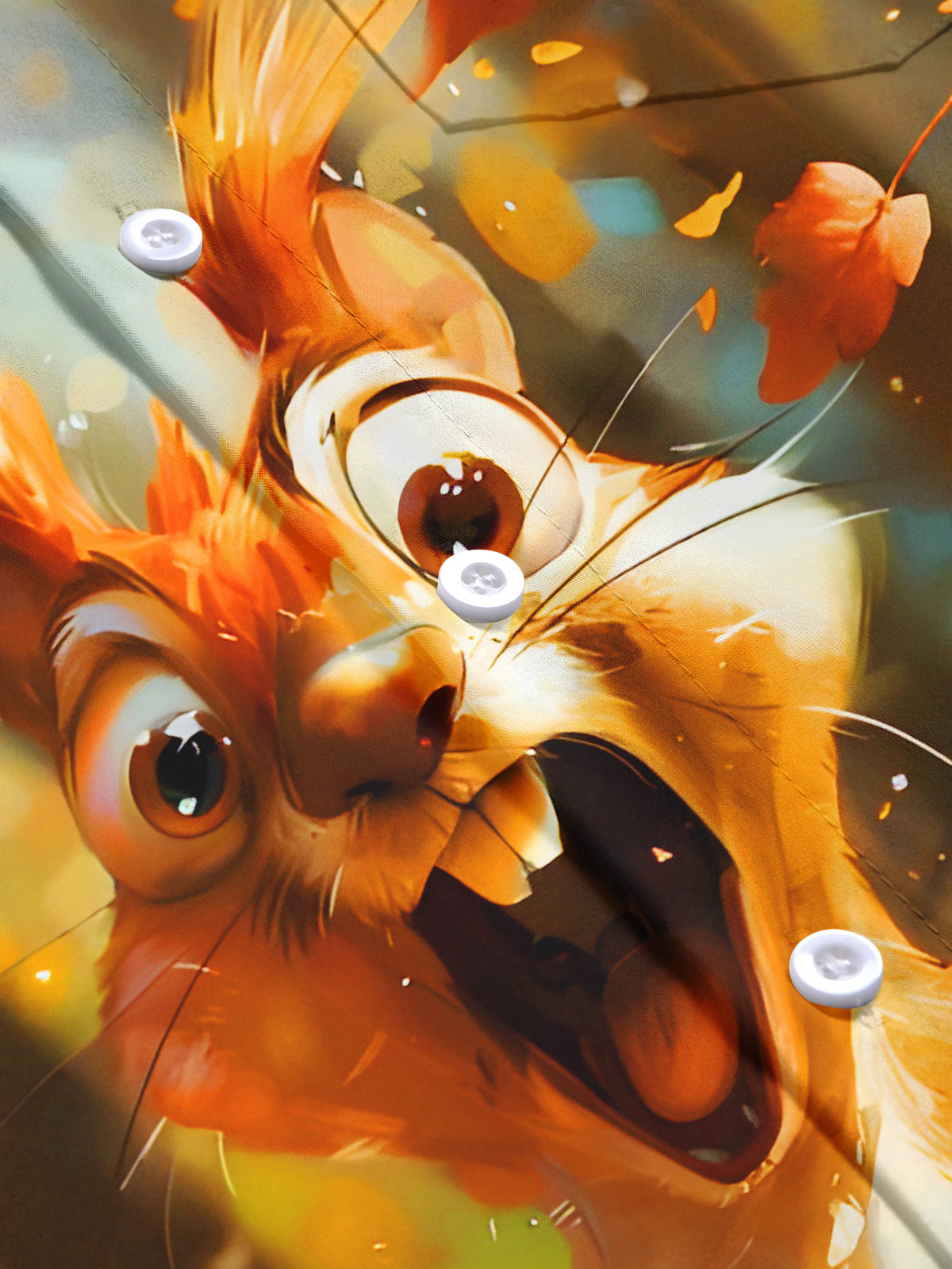 Funny Squirrel Maple Leaf Men's Pocket Short Sleeve Shirts