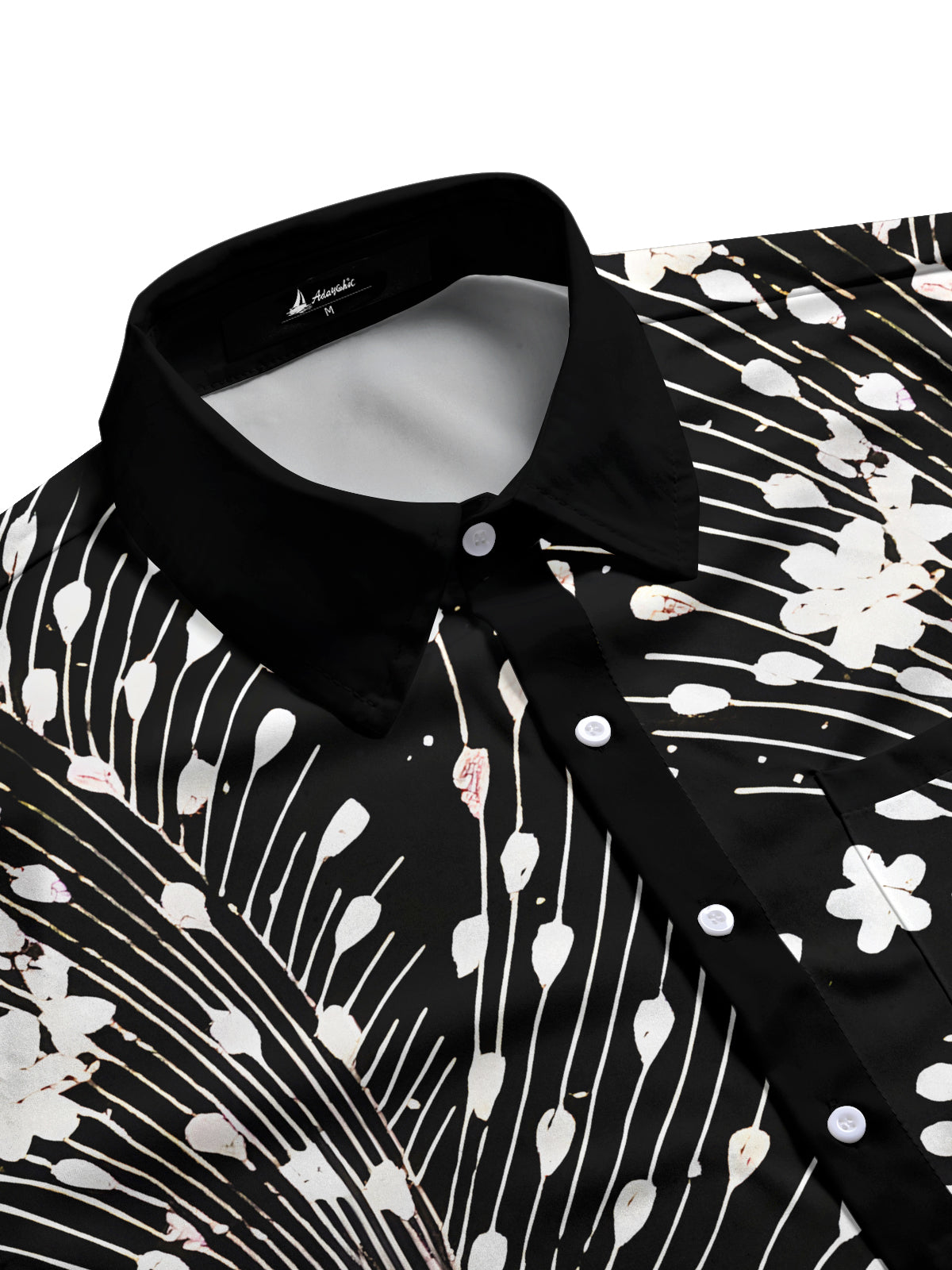 Sparkling Floral Men's Pocket Short Sleeve Shirts