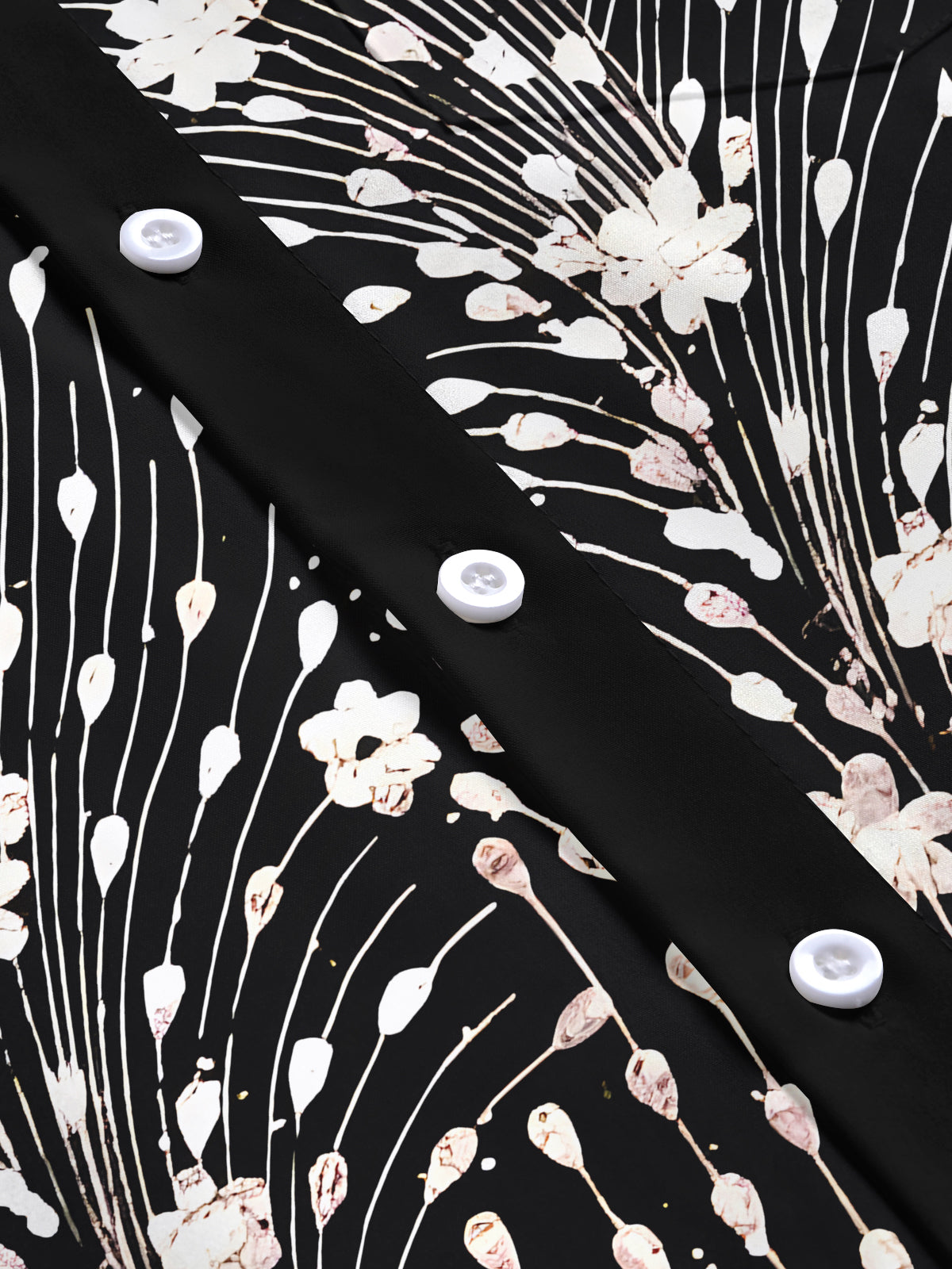 Sparkling Floral Men's Pocket Short Sleeve Shirts