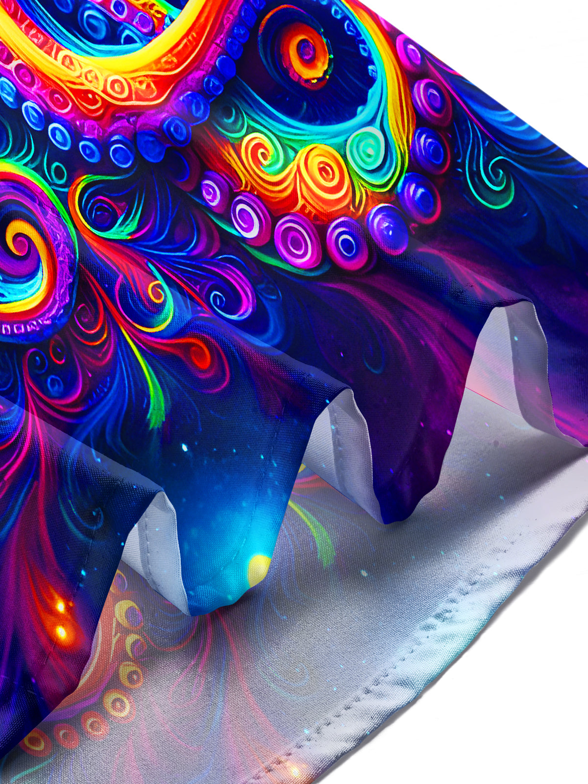 Colorful Octopus Swirl Men's Pocket Short Sleeve Shirts