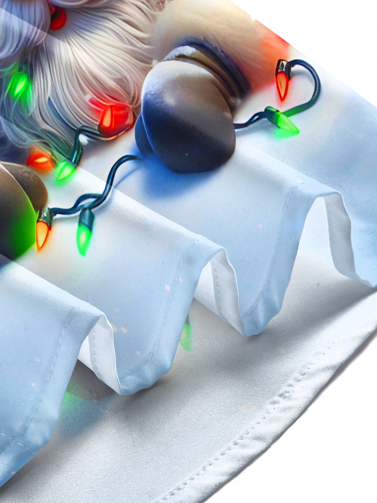 Funny Santa Claus Light Ball Xmas Men's Pocket Long Sleeve Shirts