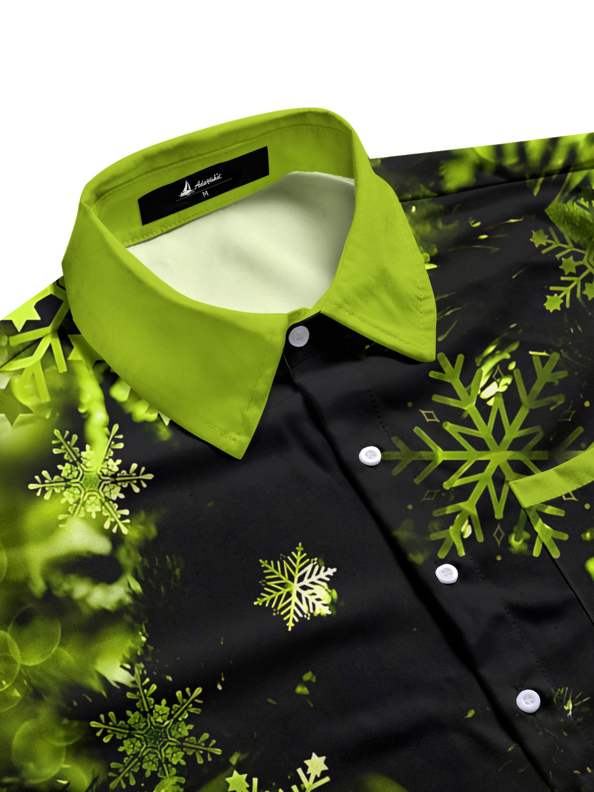Christmas Print Men's Pocket Long Sleeve Shirts