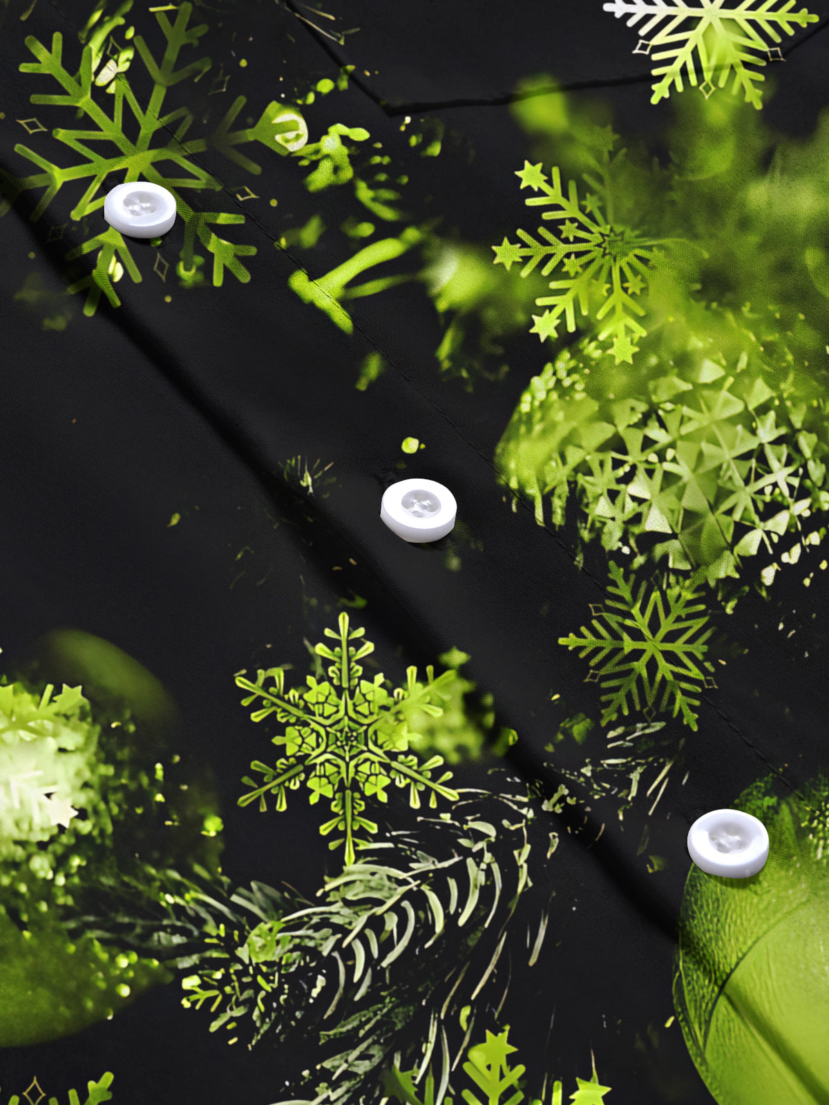 Christmas Print Men's Pocket Long Sleeve Shirts