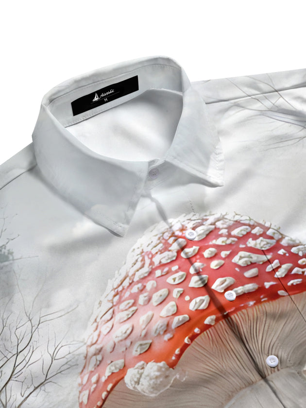 men's nature print shirt side view