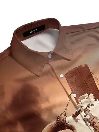 men's short sleeve shirt side view