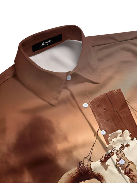 men's short sleeve shirt side view