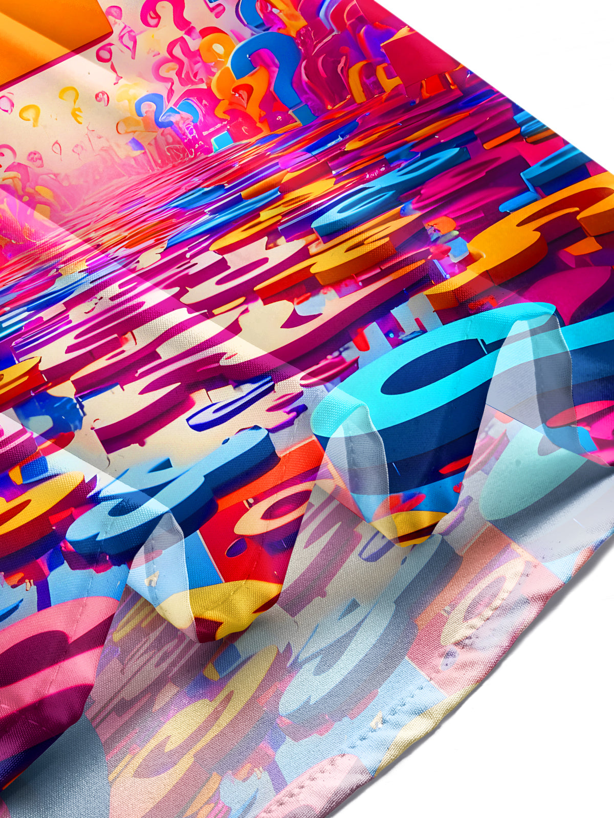 Colorful Question Mark Men's Pocket Long Sleeve Shirts