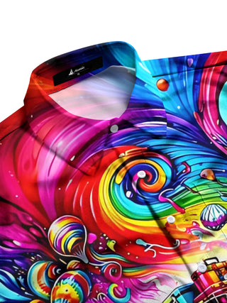 men's short sleeve shirt side view