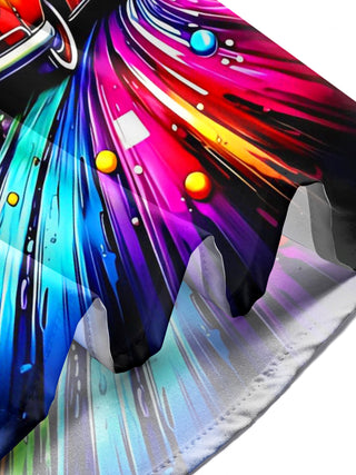 Men's car print pocket short sleeve shirt lifestyle shot