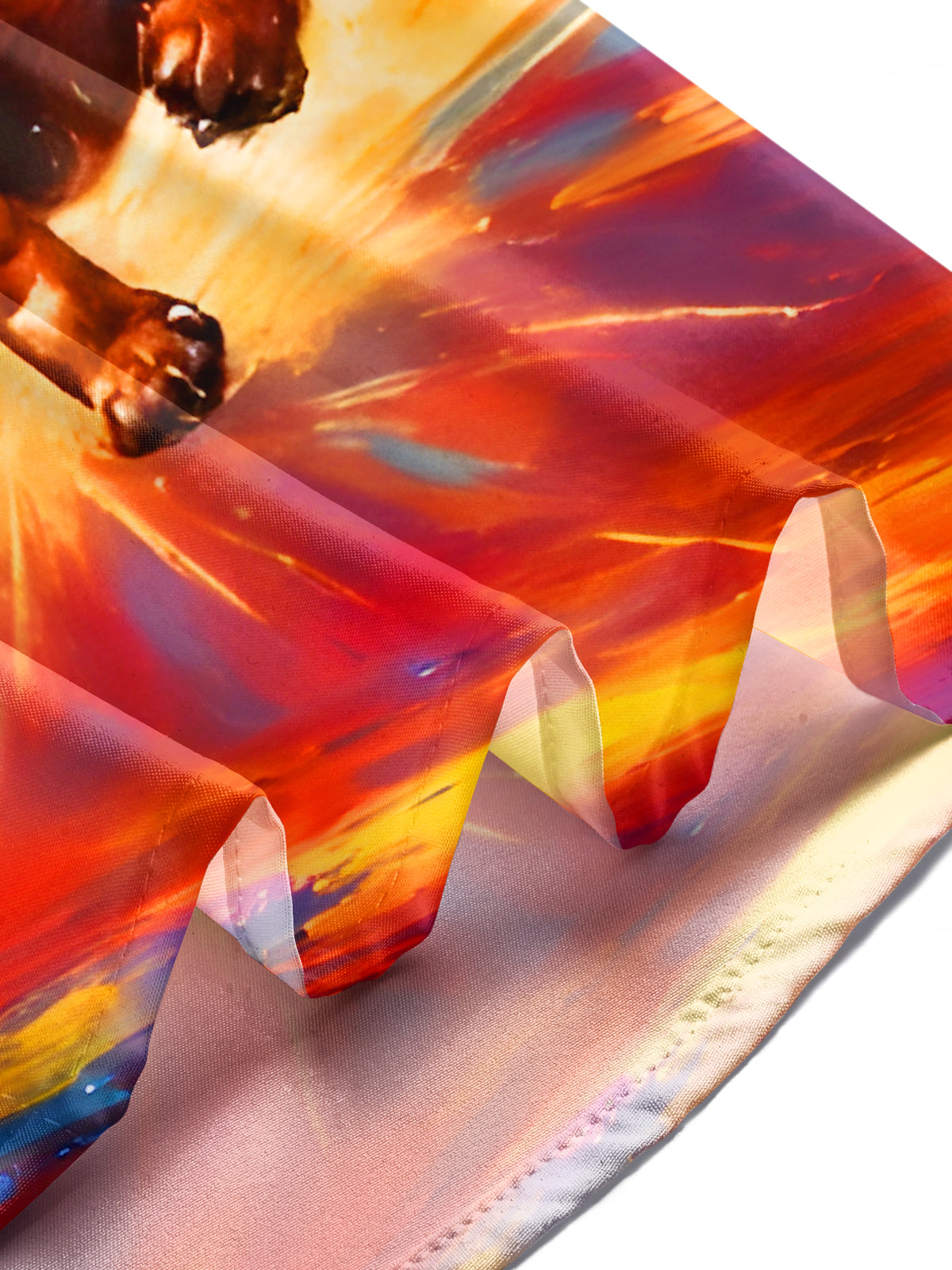 Funny Tie Dye Running Puppy Men's Pocket Short Sleeve Shirts