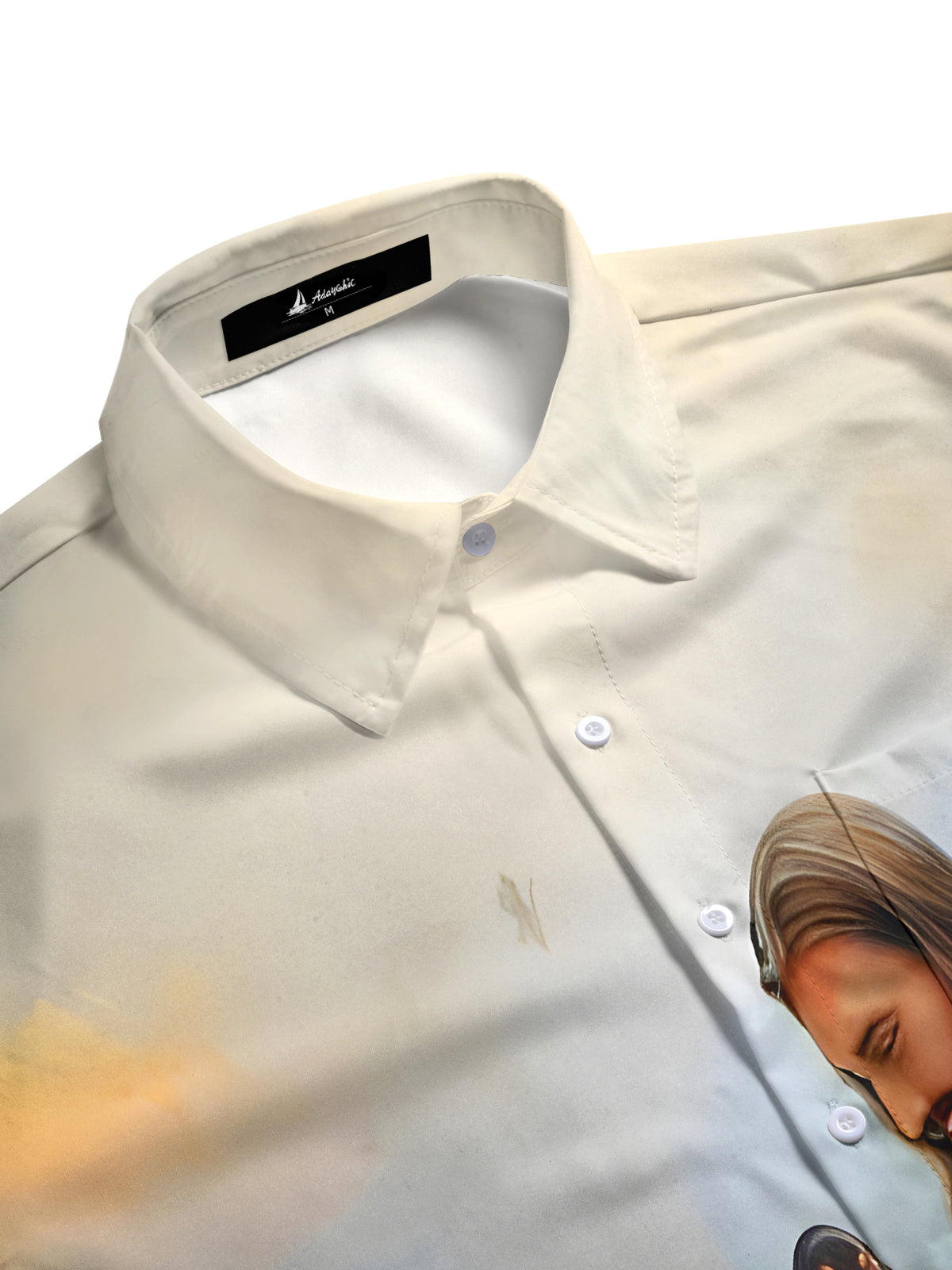 Religious Jesus Puppy Interactive Men's Pocket Short Sleeve Shirts