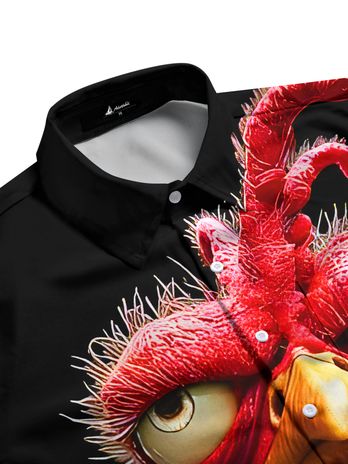 Funny Rooster Men's Pocket Short Sleeve Shirts