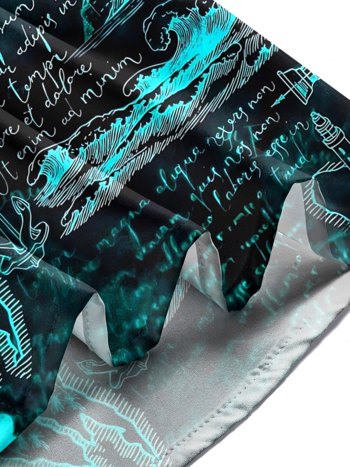 Nautical Map Compass Print Men's Pocket Short Sleeve Shirts